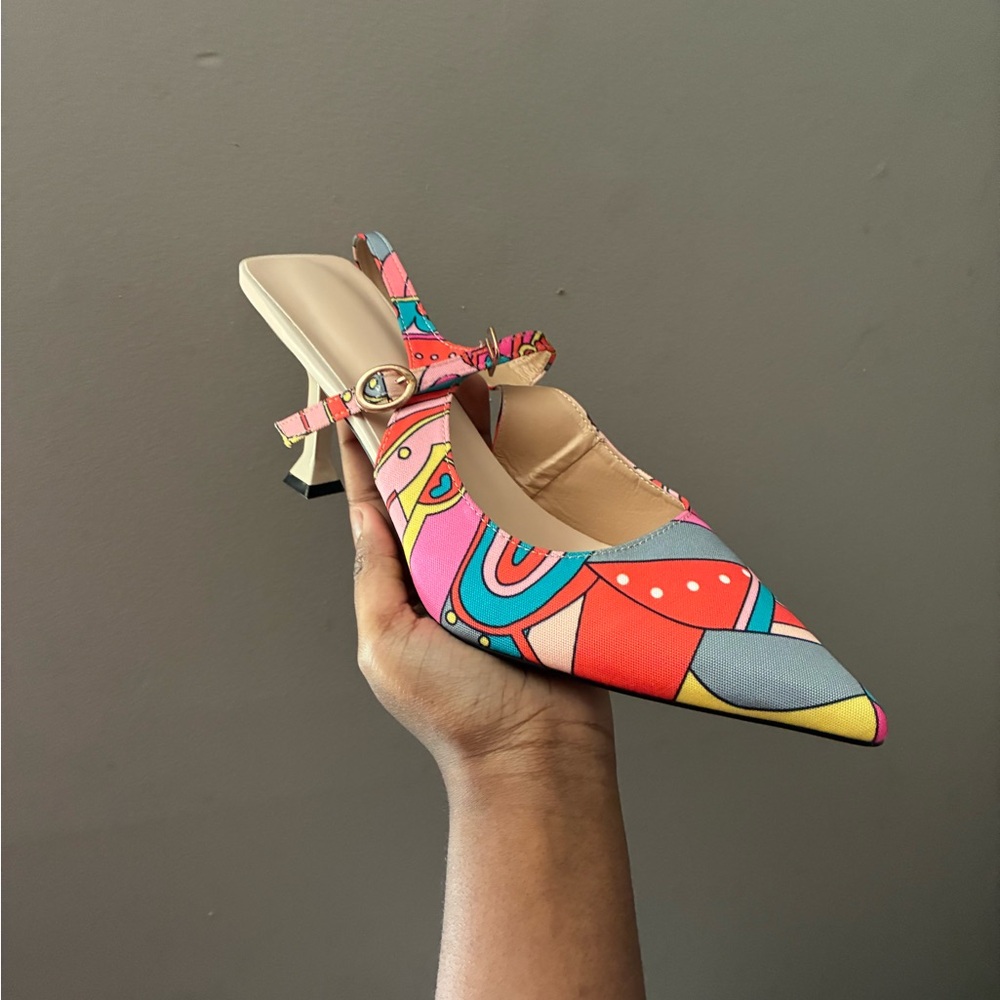 Colorful Women's Slingback Heels